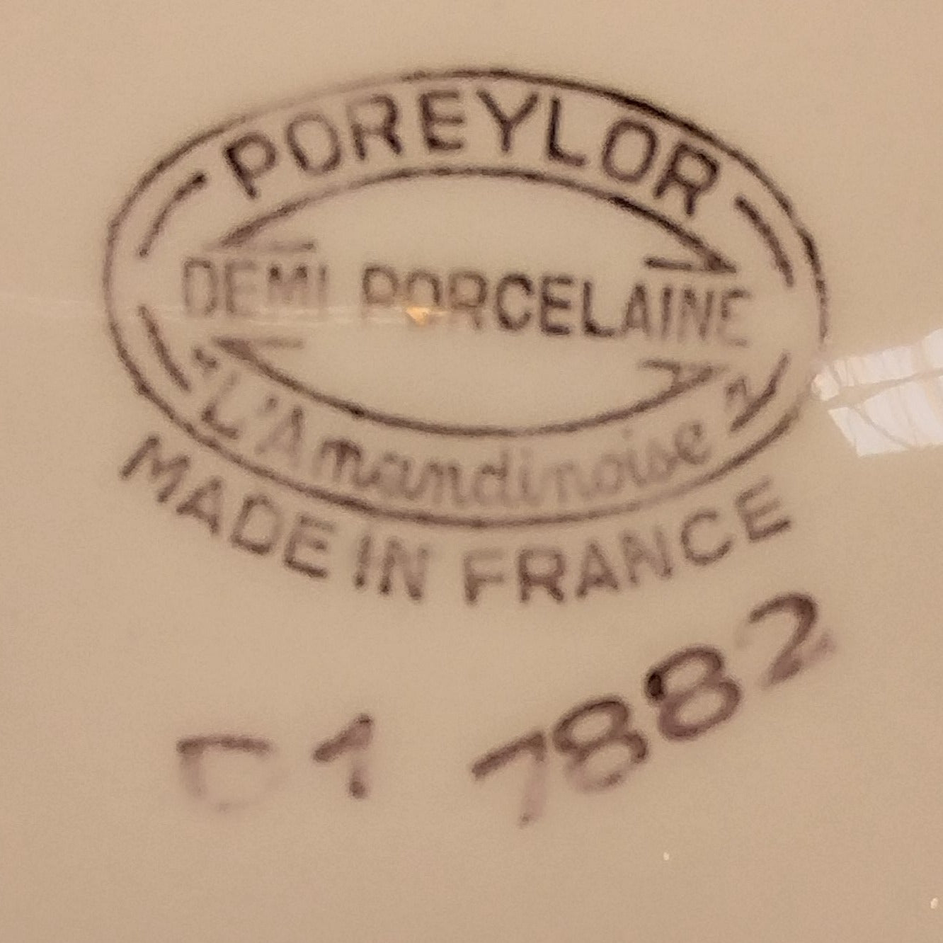 Présentoir à dessert Poreylor L'Amandinoise Années 1950/60 "Turquoise